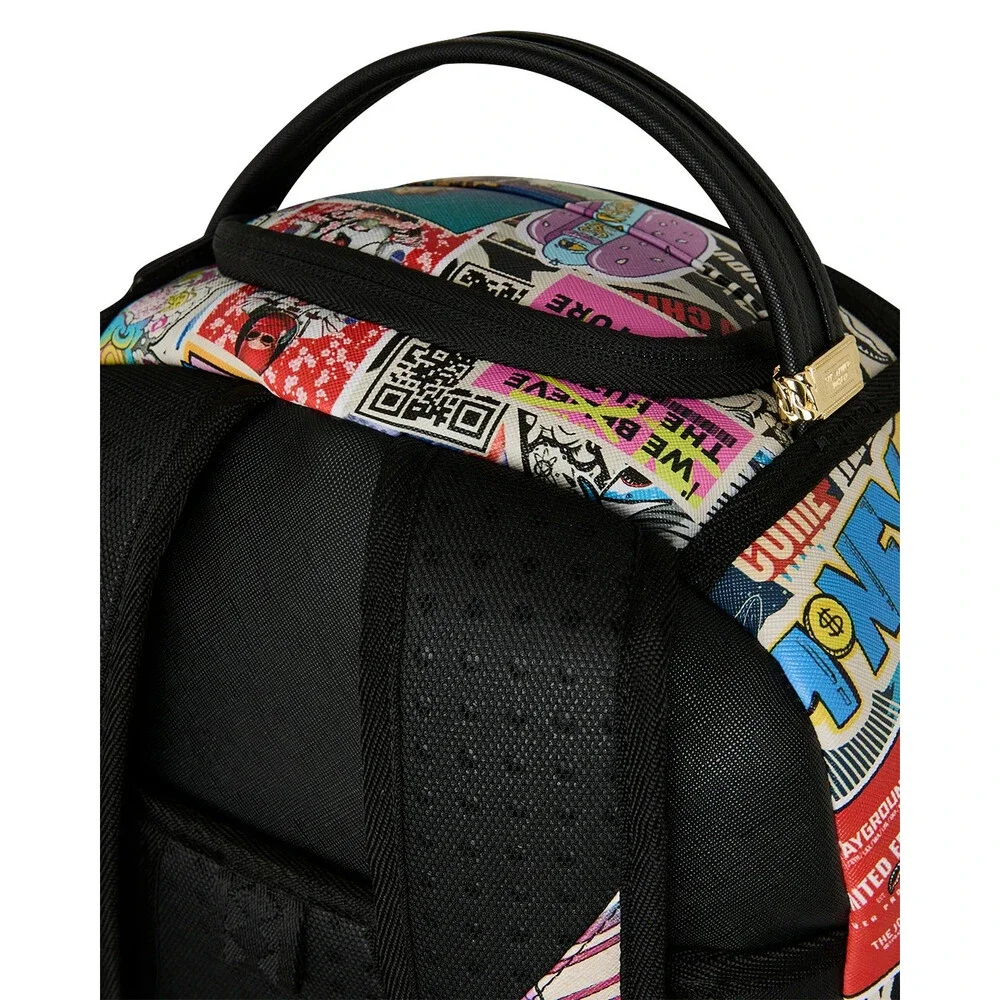 Sprayground Life's A Movie Backpack Unisex Multi Graphic Shoulder Strap SPR289